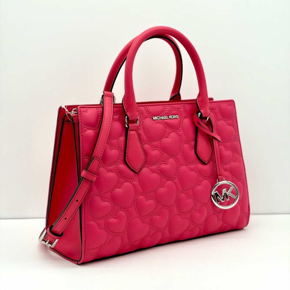 MICHAEL KORS Sheila Medium Heart Embroidered Satchel - Picture 3 of 15